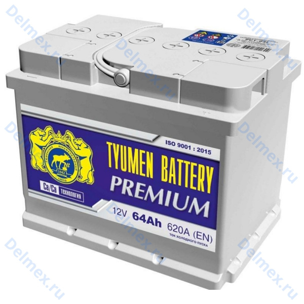 Аккумуляторная батарея Tyumen Battery 6СТ-64LR PREMIUM обратной полярности