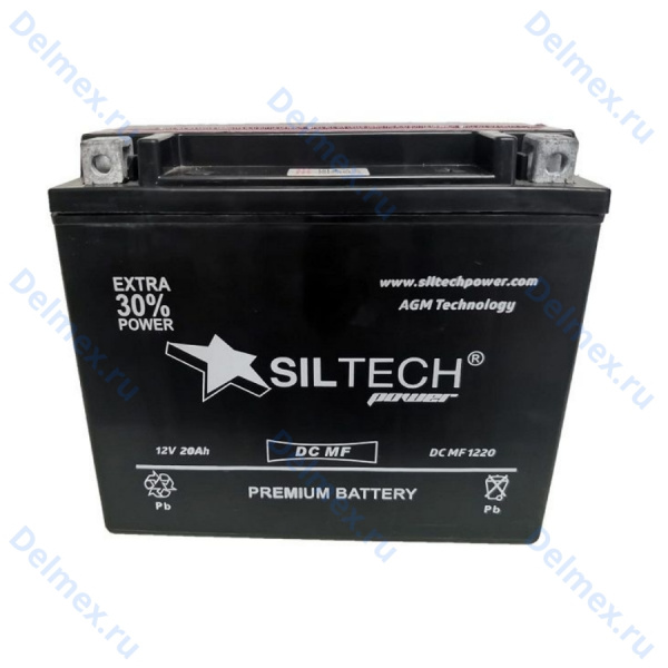 Аккумуляторная батарея SILTECH DС MF-1220 (YTX20L-BS) о.п. AGM сух/зар/ с/эл