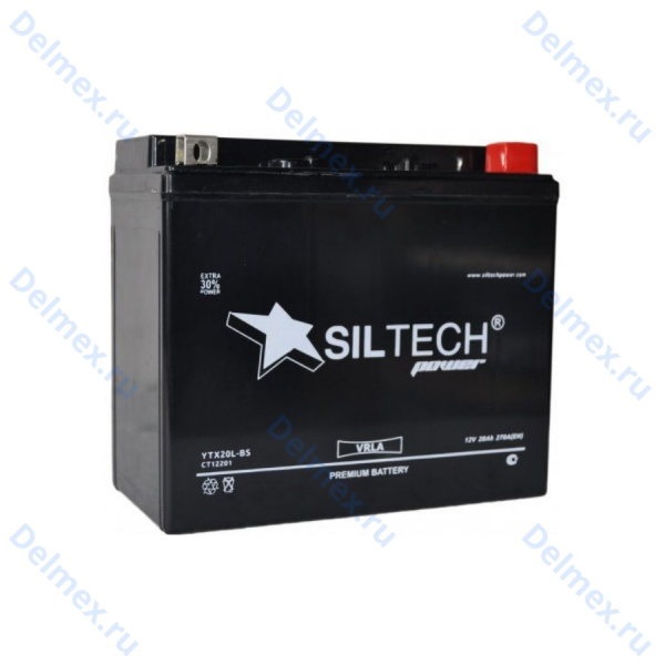 Аккумуляторная батарея SILTECH 6МТС-20 VRLA (YTX20L-BS) обратной полярности