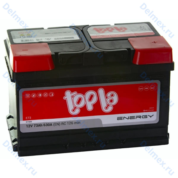 Аккумуляторная батарея TOPLA 6СТ-73L Energy обратной полярности низкая (108073)