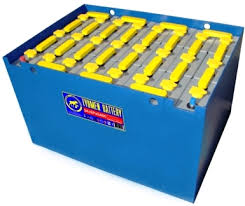 Аккумуляторная батарея свинцовая тяговая 24х7PzS490 залитая, гибкие перемычки ящик 2054