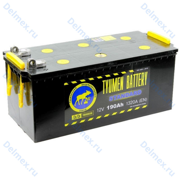 Аккумуляторная батарея Tyumen Battery 6СТ-190L STANDARD прямой полярности вывод под болт