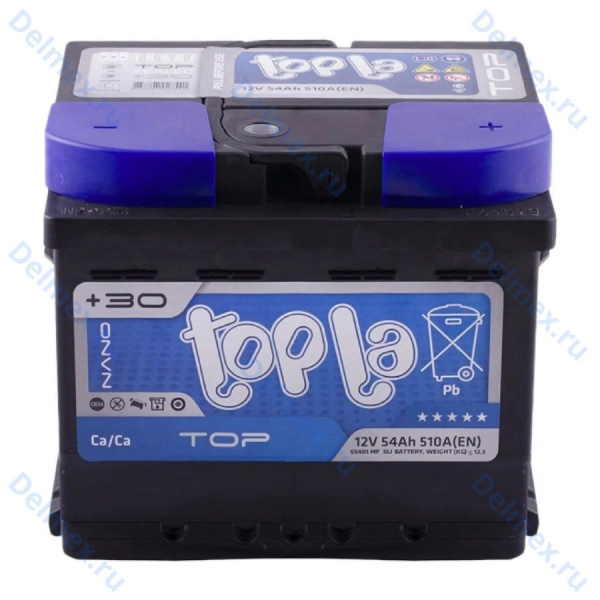 Аккумуляторная батарея TOPLA 6СТ-54L Top Sealed обратной полярности низкая