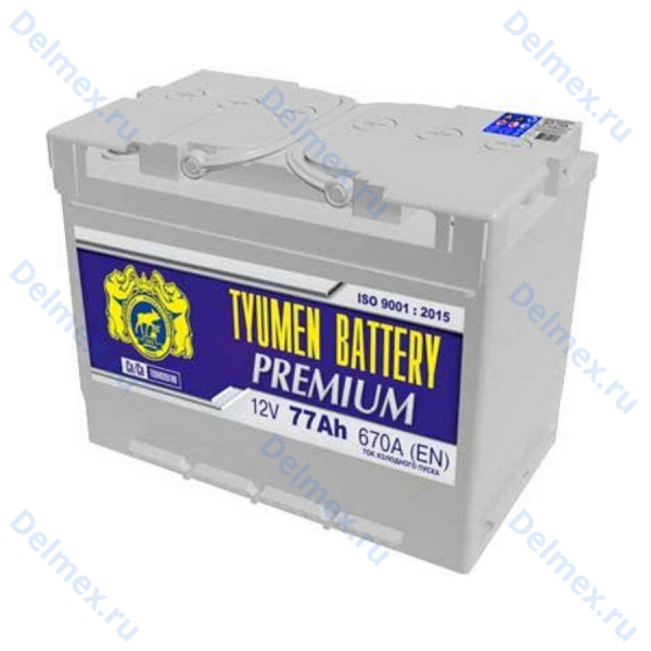Аккумуляторная батарея Tyumen Battery 6СТ-77LR PREMIUM обратной полярности