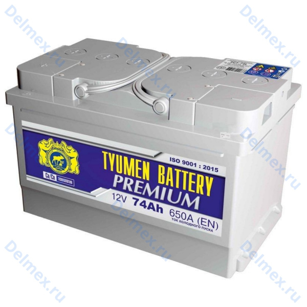 Аккумуляторная батарея Tyumen Battery 6СТ-74LR PREMIUM низкая обратной полярности