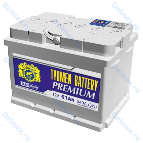 Аккумуляторная батарея Tyumen Battery 6СТ-61LR PREMIUM обратной полярности