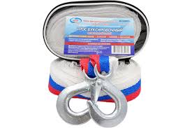 Трос буксировочный 7т. 5м. (лента, 2крюка) Autovirazh фото 