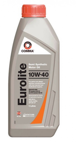 Фото Масло моторное полусинтетическое COMMA Eurolite 10W40 APISNCF, ACEA A3B4 1л (EUL1L)