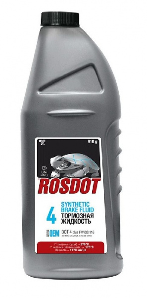 Тормозная жидкость ROSDOT DOT-4 ( 0,910L)
