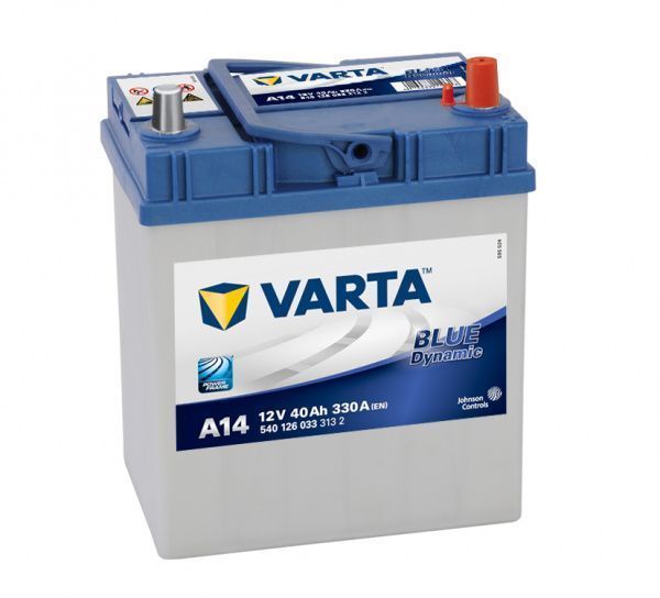 Аккумуляторная батарея VARTA Asia Blue Dynamic (A14) 40 Ач 330 А обратная полярность тонкие клеммы