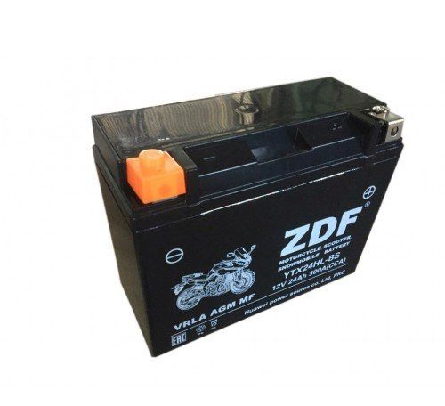 Аккумуляторная батарея ZDF 6МТС-24 (YTX24-BS) VRLA прямой полярности