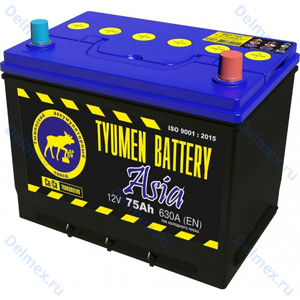 Аккумуляторная батарея Tyumen Battery 6СТ-75LR ASIA обратной полярности