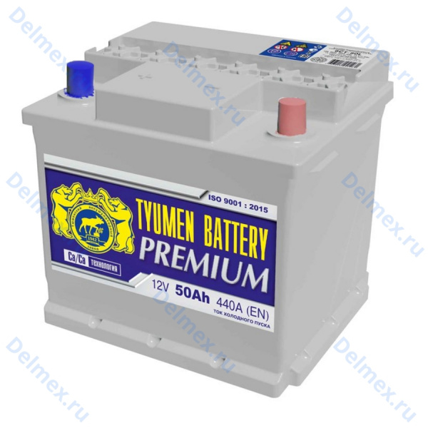 Аккумуляторная батарея Tyumen Battery 6СТ-50LR PREMIUM обратной полярности