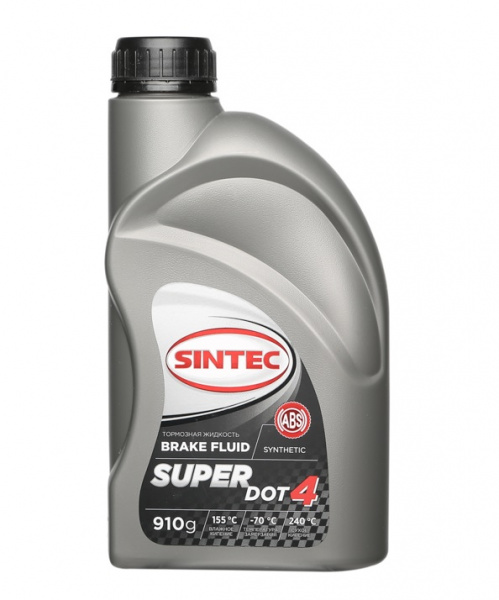 Тормозная жидкость SUPER DOT-4 SINTEC 910г