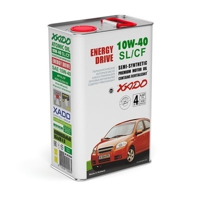 Фото Масло моторное полусинтетическое XADO "Atomic Oil SL/CF 10W-40", Energy Drive 4л
