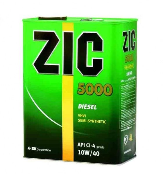 Фото Масло моторное полусинтетическое ZIC 10w40 5000 CI-L-4 4л