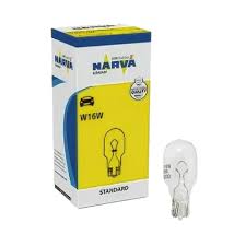 Лампа 12V 16W W16W W2.1x9.5d доп.освещ. NARVA STANDART (картон) (17631) фото 