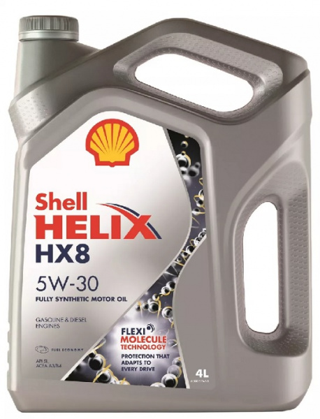 Фото Масло моторное синтетическое SHELL Helix HX8 5w30 4л Synthetic