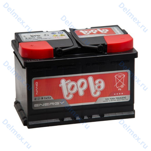 Аккумуляторная батарея TOPLA 6СТ-75L Energy прямой полярности (108375)