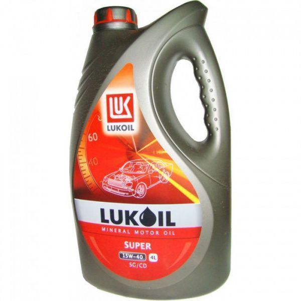 Фото Масло моторное полусинтетическое Лукойл "Супер" 15w40 4л SG/CD