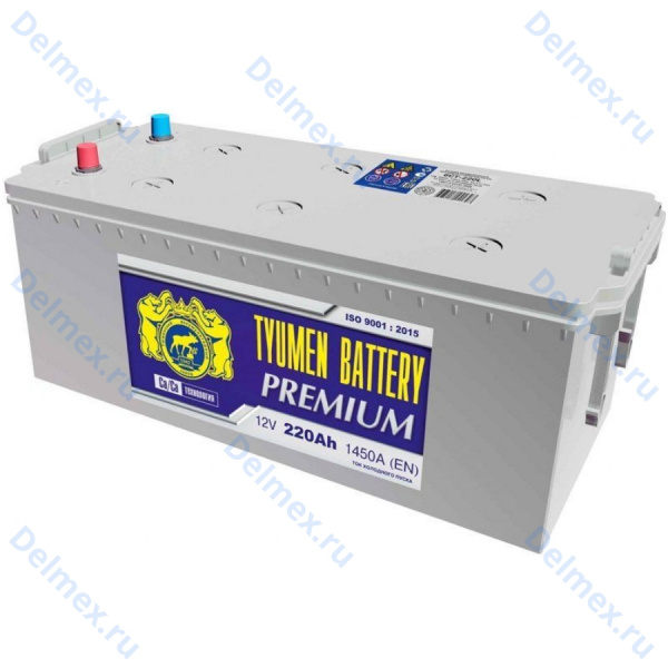 Аккумуляторная батарея Tyumen Battery 6СТ-220L PREMIUM прямой полярности