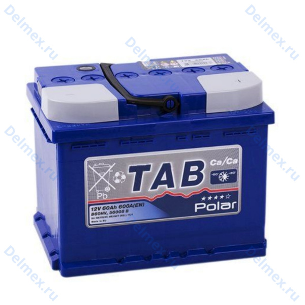 Аккумуляторная батарея TAB 6СТ-60L POLAR BLUE прямой полярности