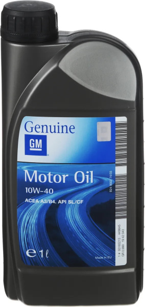 Фото Масло моторное полусинтетическое GM MOTOR OIL 10w40 1л (93165213)