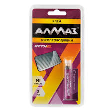 Клей токопроводящий 2 мл АЛМАЗ (AG-601) фото 