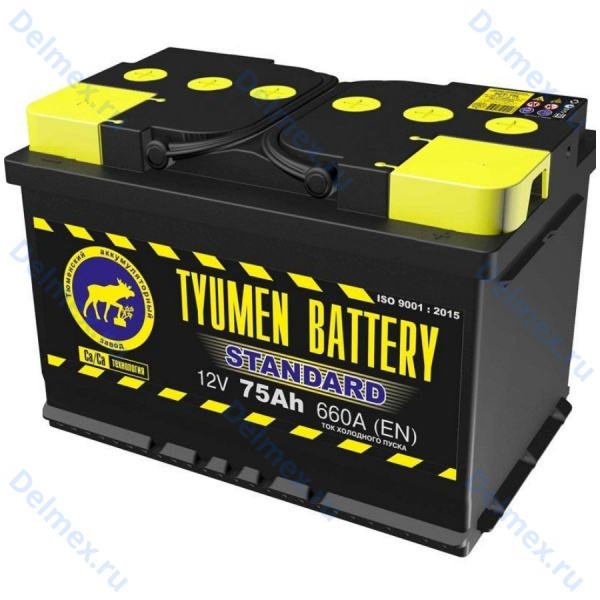 Аккумуляторная батарея Tyumen Battery 6СТ-75LR STANDARD обратной полярности