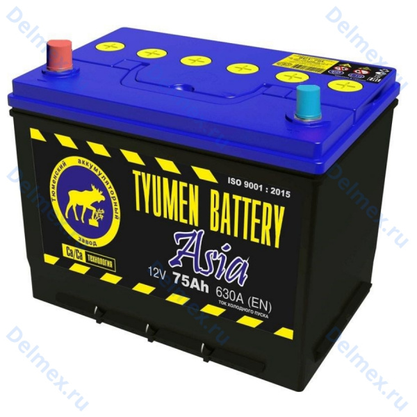Аккумуляторная батарея Tyumen Battery 6СТ-75L ASIA прямой полярности