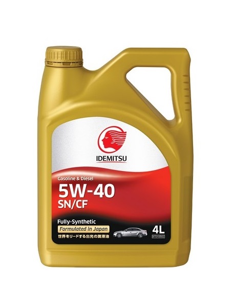 Фото Масло моторное синтетическое IDEMITSU 5W40 SN/CF 4л 30015046746