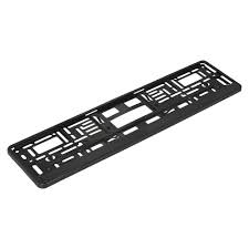 Рамка номера пластиковая черная с защелкой без надписи М5 фото 