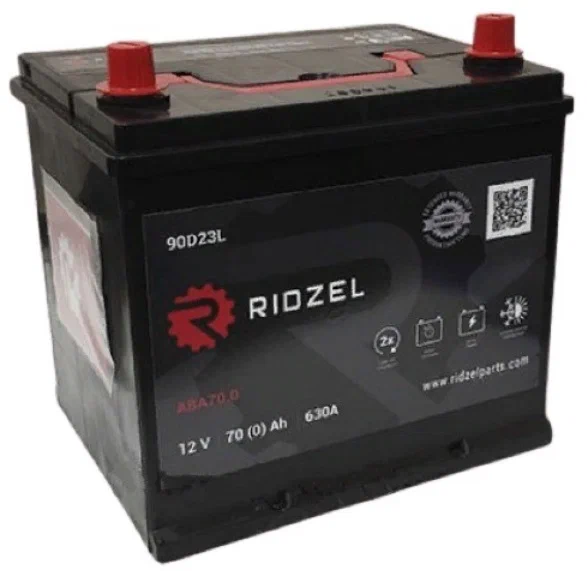Аккумуляторная батарея RIDZEL 12V 70Ah Asia обратной полярности