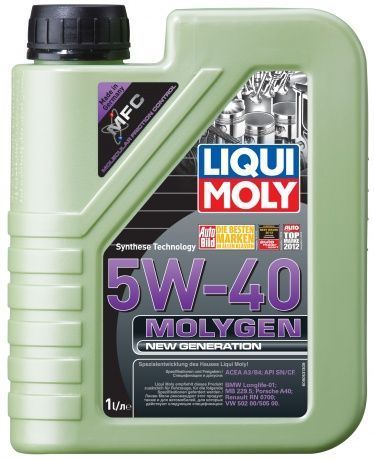 Фото 9053 LiquiMoly НС-синт.мот.масло Molygen New Generation 5w-40 SN/CF; A3/B4   1л