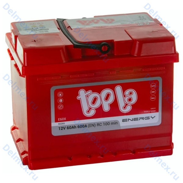 Аккумуляторная батарея TOPLA 6СТ-60L Energy прямой полярности (108160)
