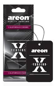 Ароматизатор подвесной сухой Areon X VERSION черный Californian Cherry (Калифорнийская Вишня) фото 
