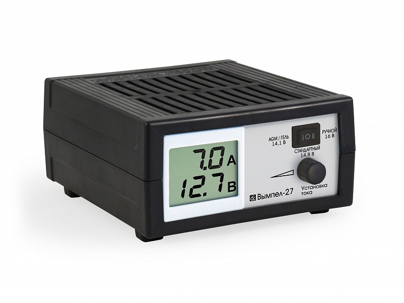 Зарядное устройство Вымпел-27, (автомат ручной 0-7А, 12В, ЖК индикатор) фото 