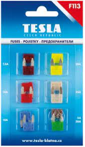Комплект предохранителей флажковые мини 12 шт  TESLA F113