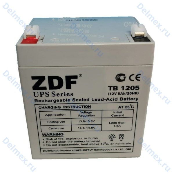 Аккумуляторная батарея ZDF 6ТБ-5 1205 AGM (12В;  5Ач;  90/70/100)