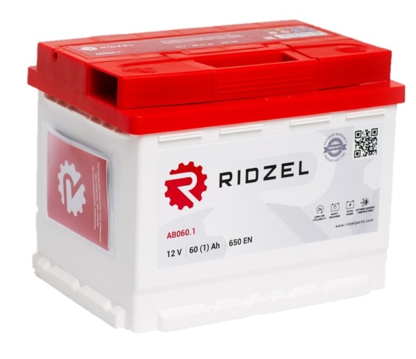 Аккумуляторная батарея RIDZEL 12V 60Ah прямой полярности