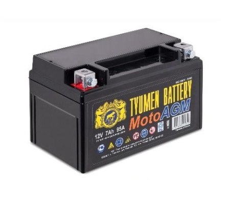 Аккумуляторная батарея Tyumen Battery 6МТС-7 Moto AGM прямой полярности