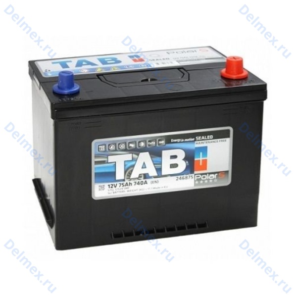 Аккумуляторная батарея TAB 6СТ-75L POLAR JIS S обратной полярности (246875)