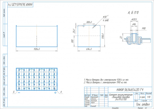 Фото АКБ 24х7PzS700 исполнение 420-01 с гибкими перемычками залитая электролитом