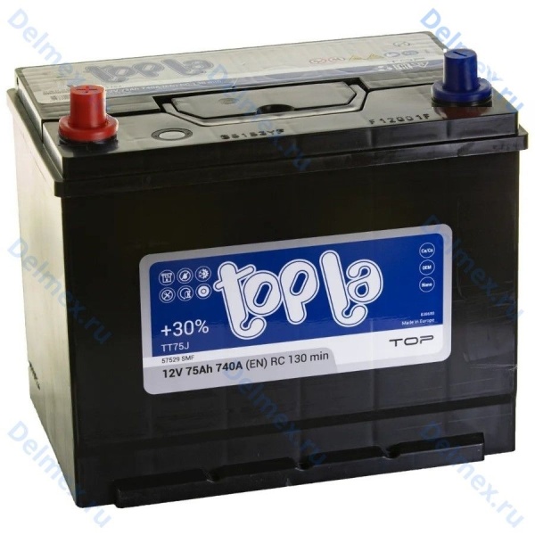 Аккумуляторная батарея TOPLA 6СТ-75L Top Asia прямой полярности фото 