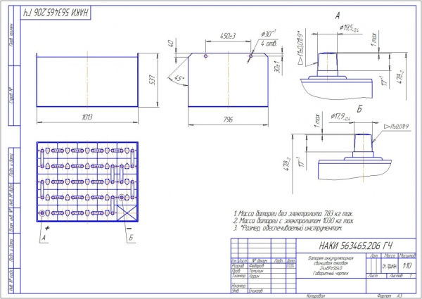 Фото АКБ 24х8PzS640 исполнение 206-01 с гибкими перемычками залитая электролитом