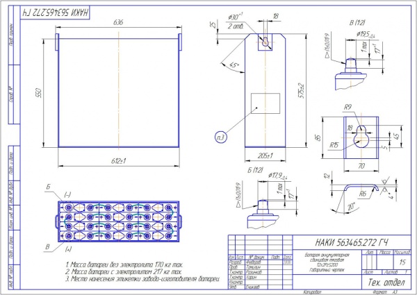 Фото АКБ 12х2PzS200 исполнение 272-01 с гибкими перемычками залитая электролитом