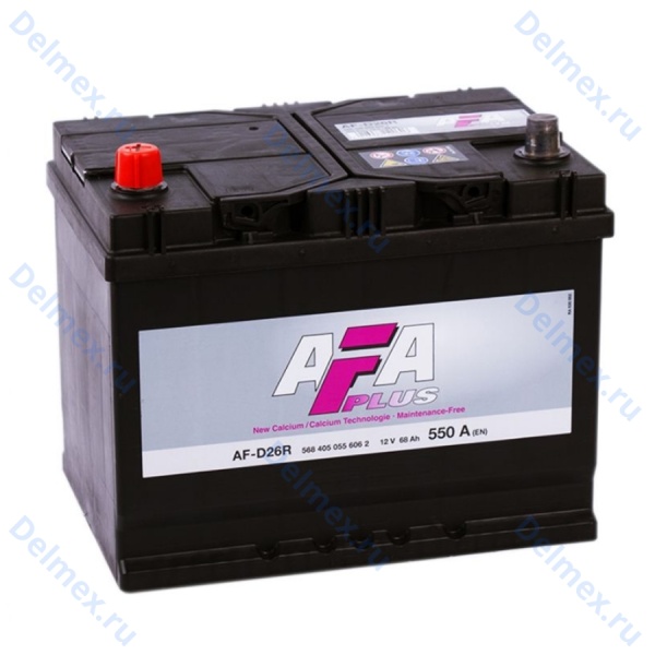 Аккумуляторная батарея AFA PLUS 6СТ-68L Азия прямой полярности (AFD26R)
