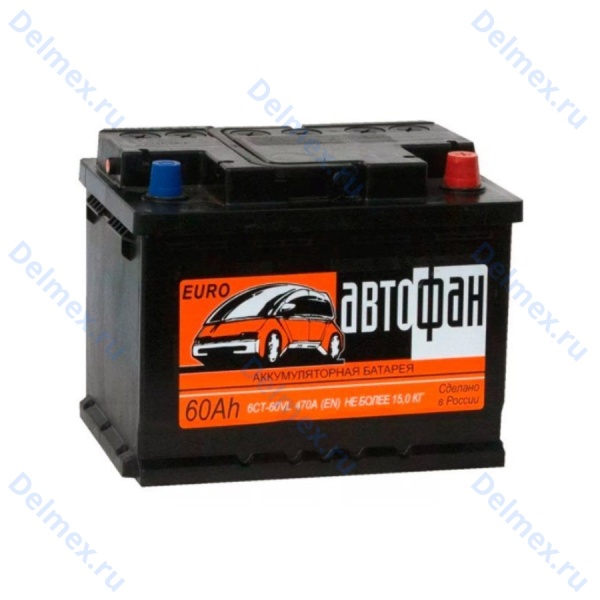 Аккумуляторная батарея АКОМ 6СТ-60L AVTOFAN обратной полярности