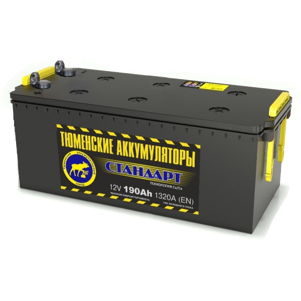 Аккумуляторная батарея Тюменские Аккумуляторы 6СТ-190L СТАНДАРТ прямой полярности вывод под болт фото 