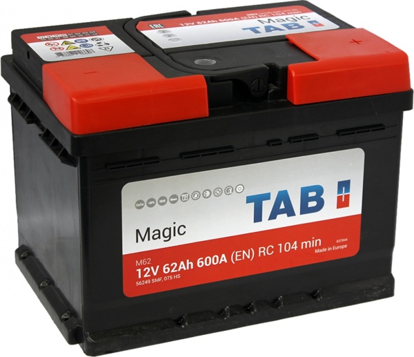 Аккумуляторная батарея TAB 6СТ-62L MAGIC обратной полярности низкий